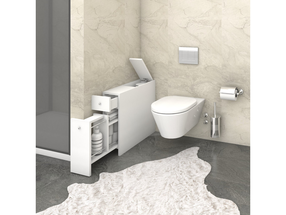 Mueble de baño de madera "Smart" - 20 x 60 x 55 cm - Blanco