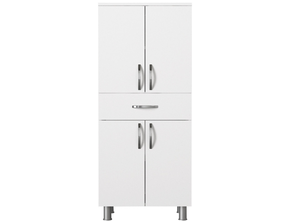 Mueble de baño de madera "Arizona" - 59 x 31 x 140 cm - Blanco
