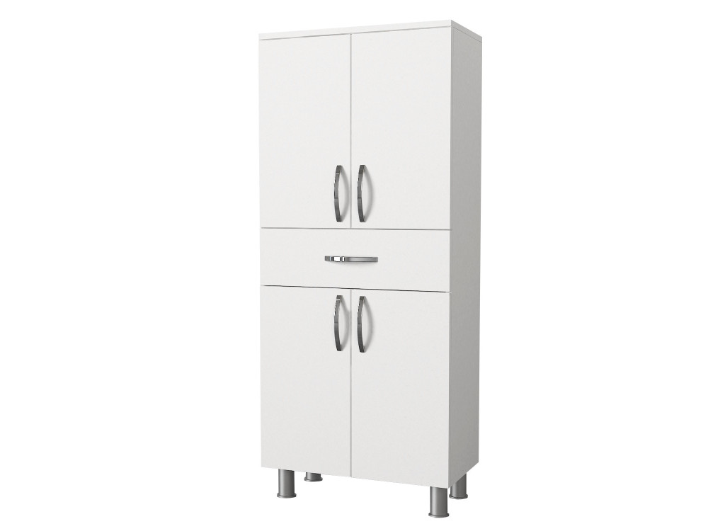 Mueble de baño de madera "Arizona" - 59 x 31 x 140 cm - Blanco