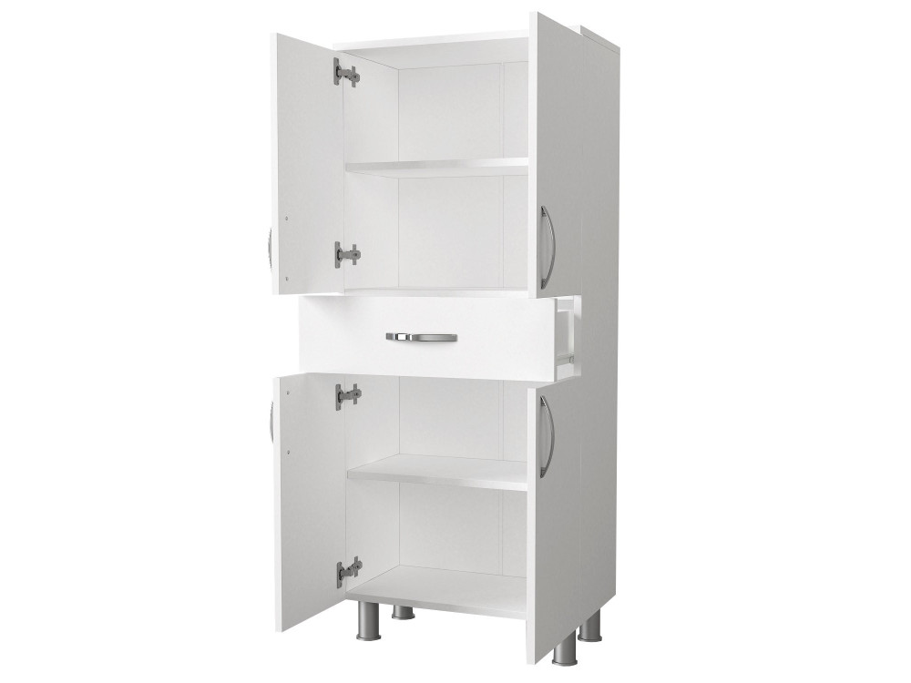 Mueble de baño de madera "Arizona" - 59 x 31 x 140 cm - Blanco
