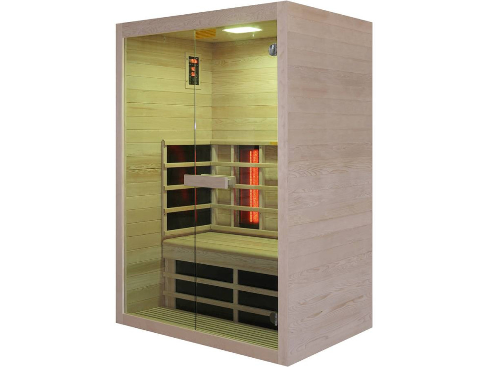 Cabina de sauna de infrarrojos "Venus Vital" - 2 plazas - 128,6 x 907 x 190 cm - Madera