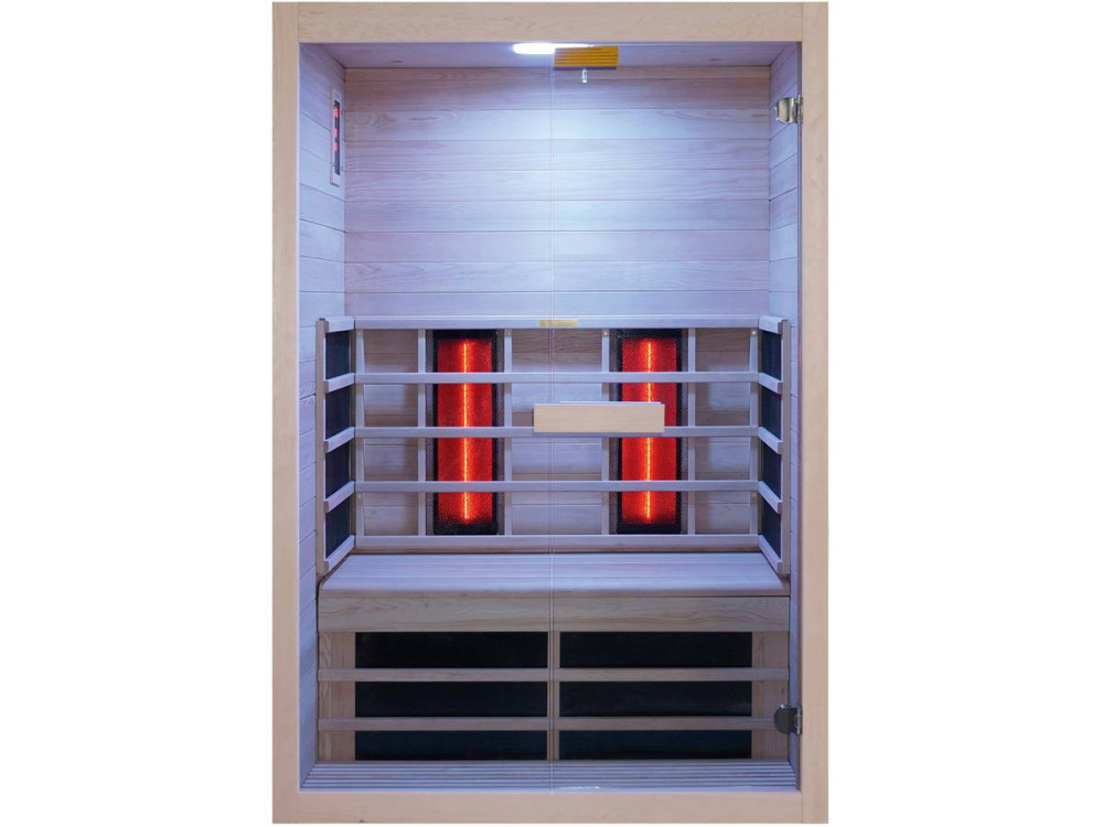 Cabina de sauna de infrarrojos "Venus Vital" - 2 plazas - 128,6 x 907 x 190 cm - Madera