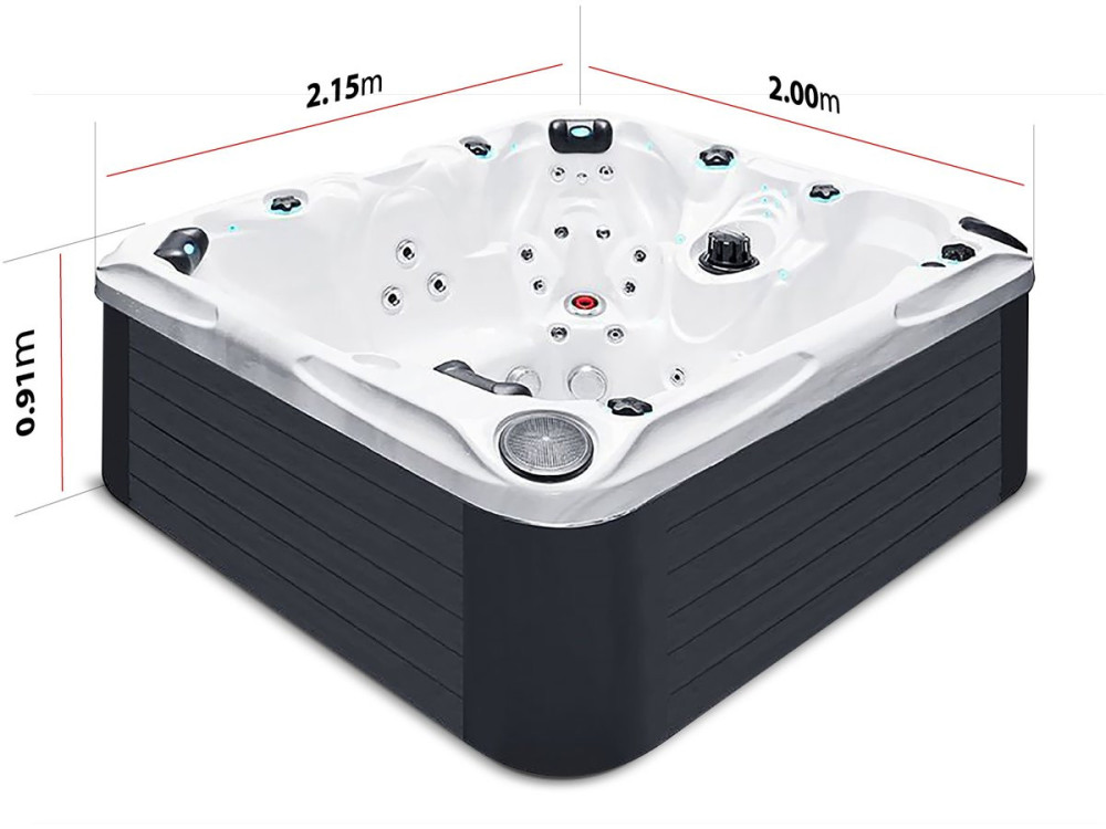 Spa " Placer " - 4 plazas + 1 reclinable - 2,15 x 2,00 x 0,91 m