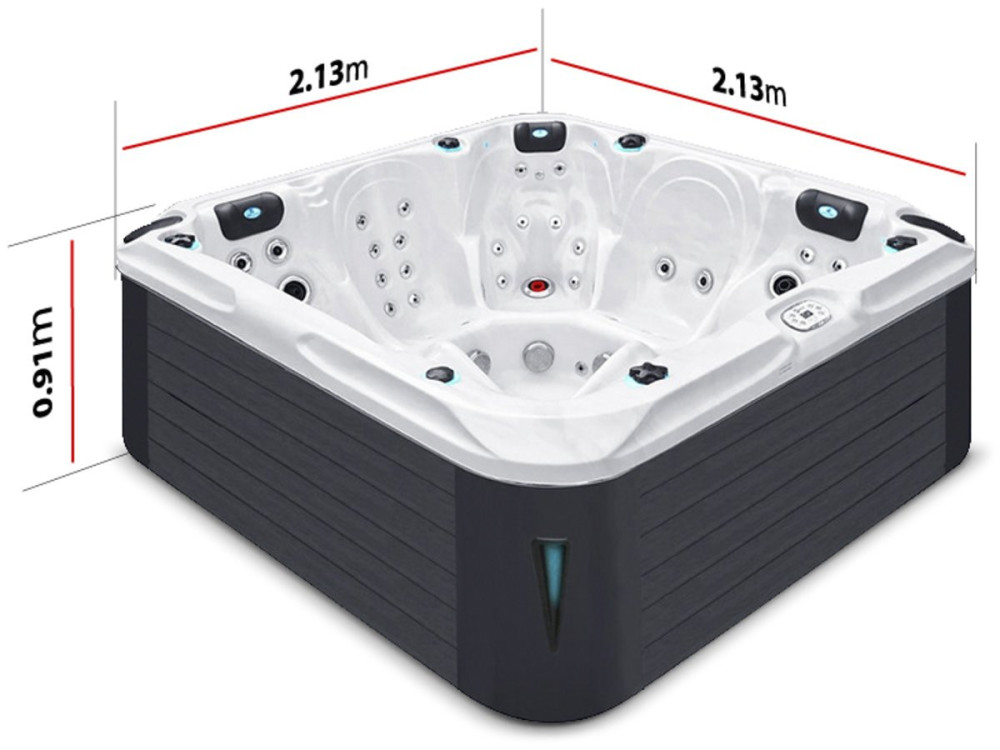 Spa " Delight " - 3 plazas + 2 tumbadas - 2,13 x 2,13 x 0,91 m