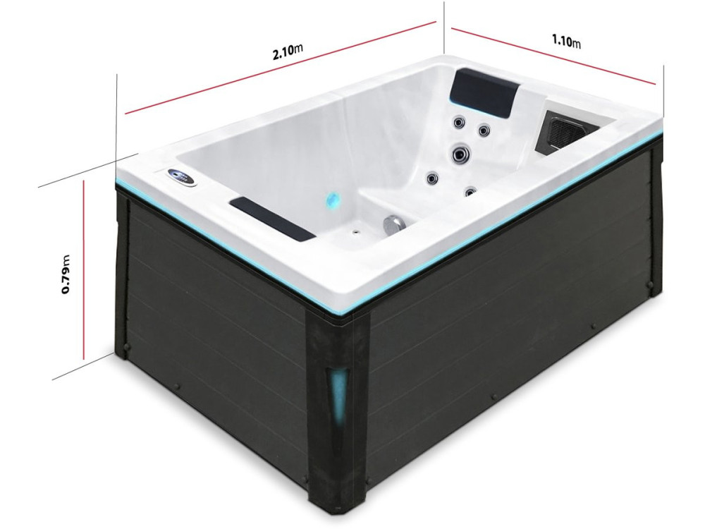 Spa " Serene 2 " - 2 plazas reclinables - 2,10 x 1,10 x 0,79 m