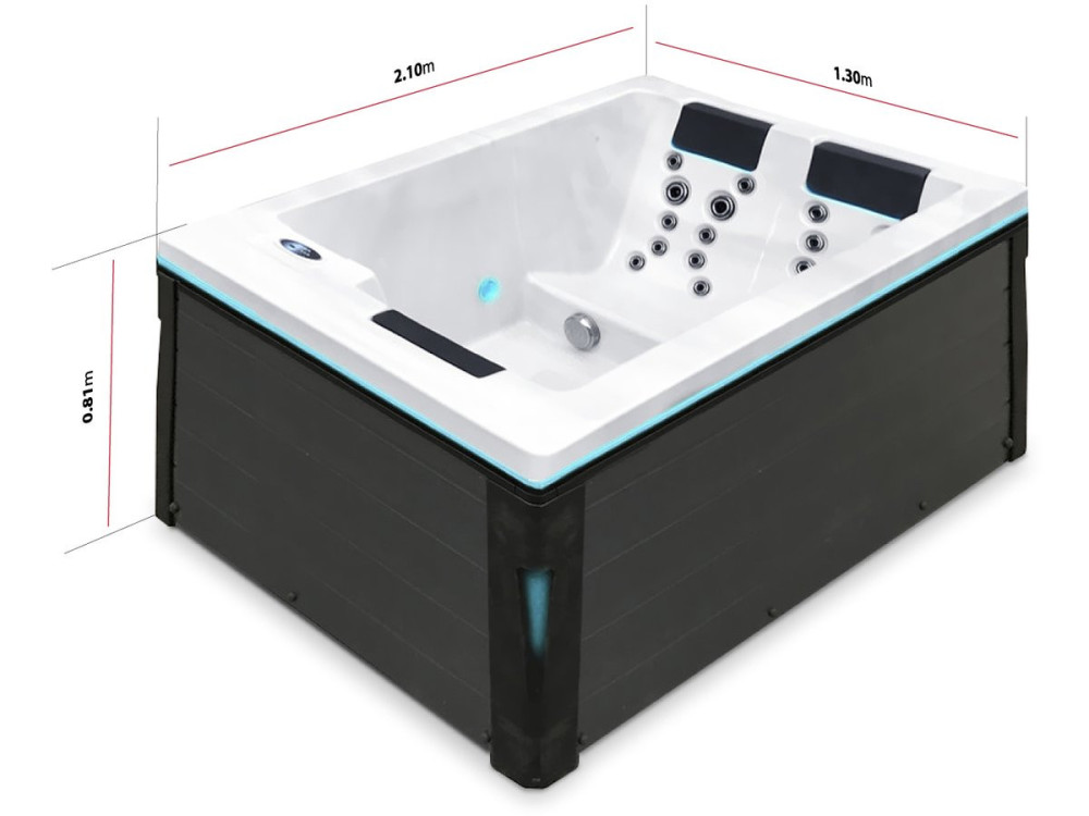 Spa "Serene 3" - 2 sentados + 1 reclinado - 2,10 x 1,30 x 0,81 m