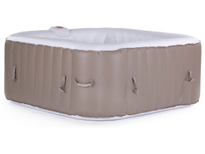 Spa hinchable - "Monac" en PVC - 6 personas - topo/ crema
