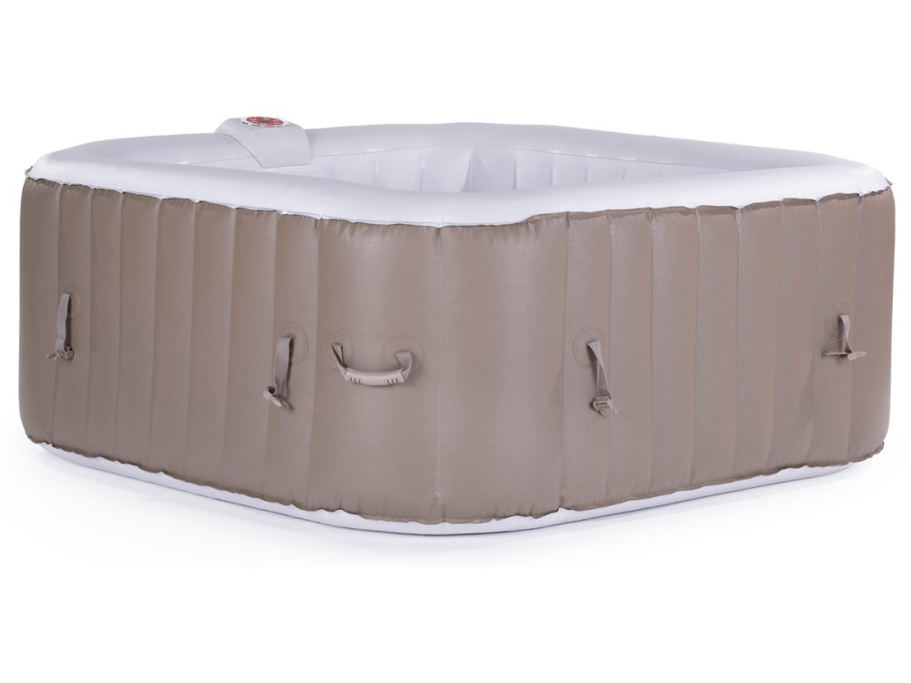 Spa hinchable - "Monac" en PVC - 6 personas - topo/ crema