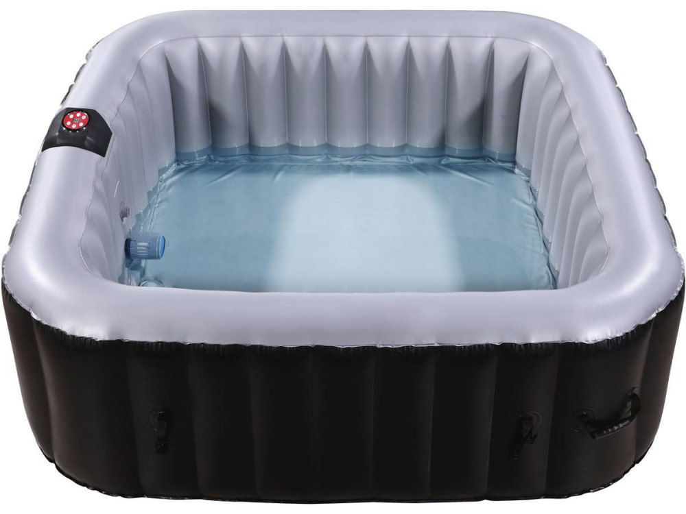 Spa hinchable NICE en PVC - 6 plazas - Gris/Noir