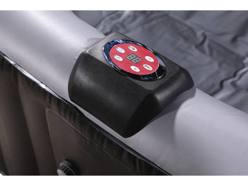 Spa hinchable NICE en PVC - 6 plazas - Gris/Noir