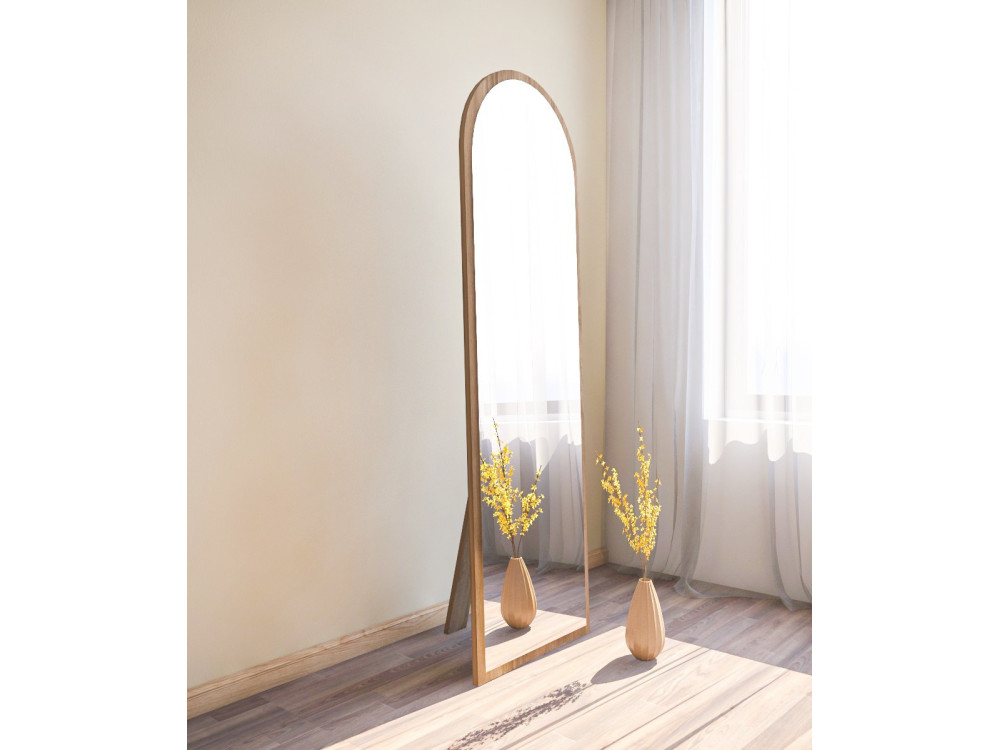 Espejo de madera "Emma" - 50 x 160 cm - Marrón