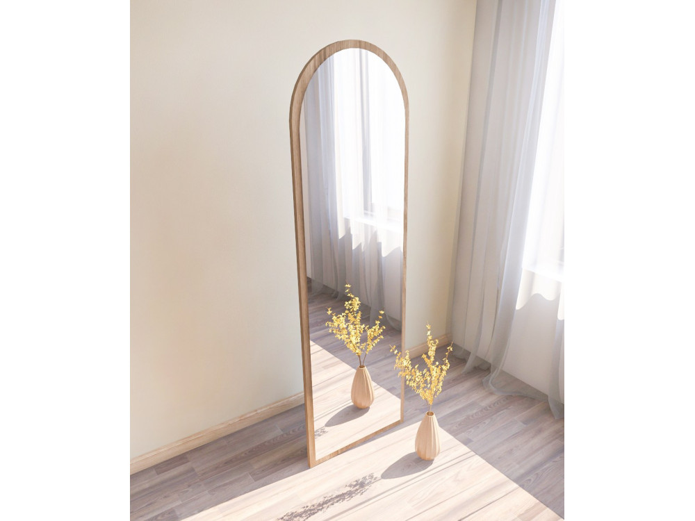 Espejo de madera "Emma" - 50 x 160 cm - Marrón