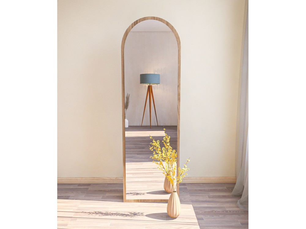 Espejo de madera "Emma" - 50 x 160 cm - Marrón