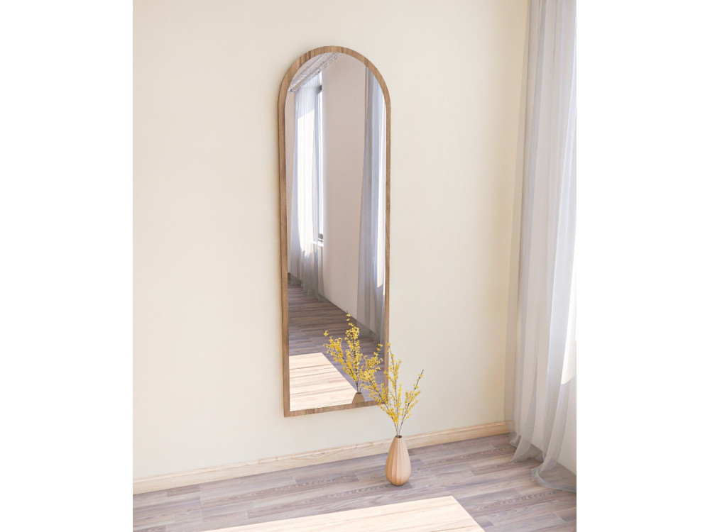 Espejo de madera "Emma" - 50 x 160 cm - Marrón