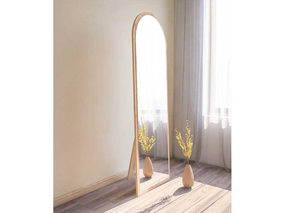 Espejo de madera "Emma" - 50 x 160 cm - Beige