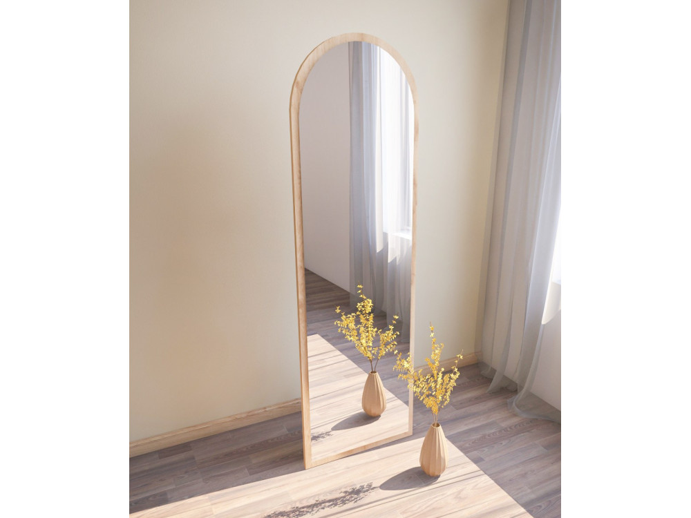 Espejo de madera "Emma" - 50 x 160 cm - Beige