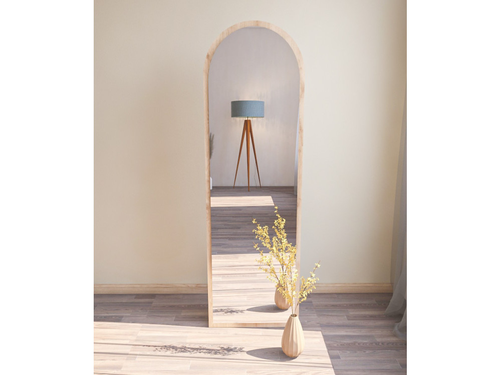 Espejo de madera "Emma" - 50 x 160 cm - Beige
