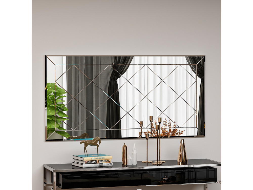 Espejo de madera "Pauli" - 120 x 60 cm - Blanco