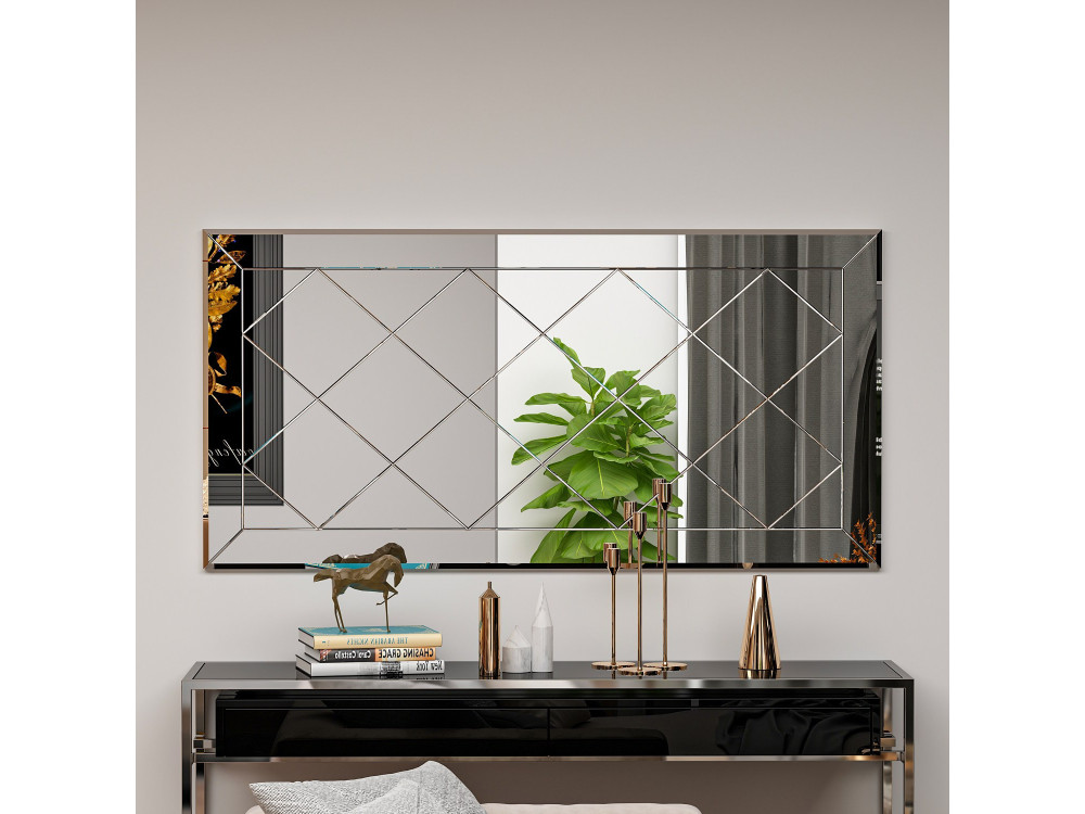 Espejo de madera "Pauli" - 120 x 60 cm - Blanco