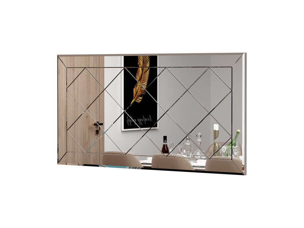 Espejo de madera "Pauli" - 120 x 60 cm - Blanco