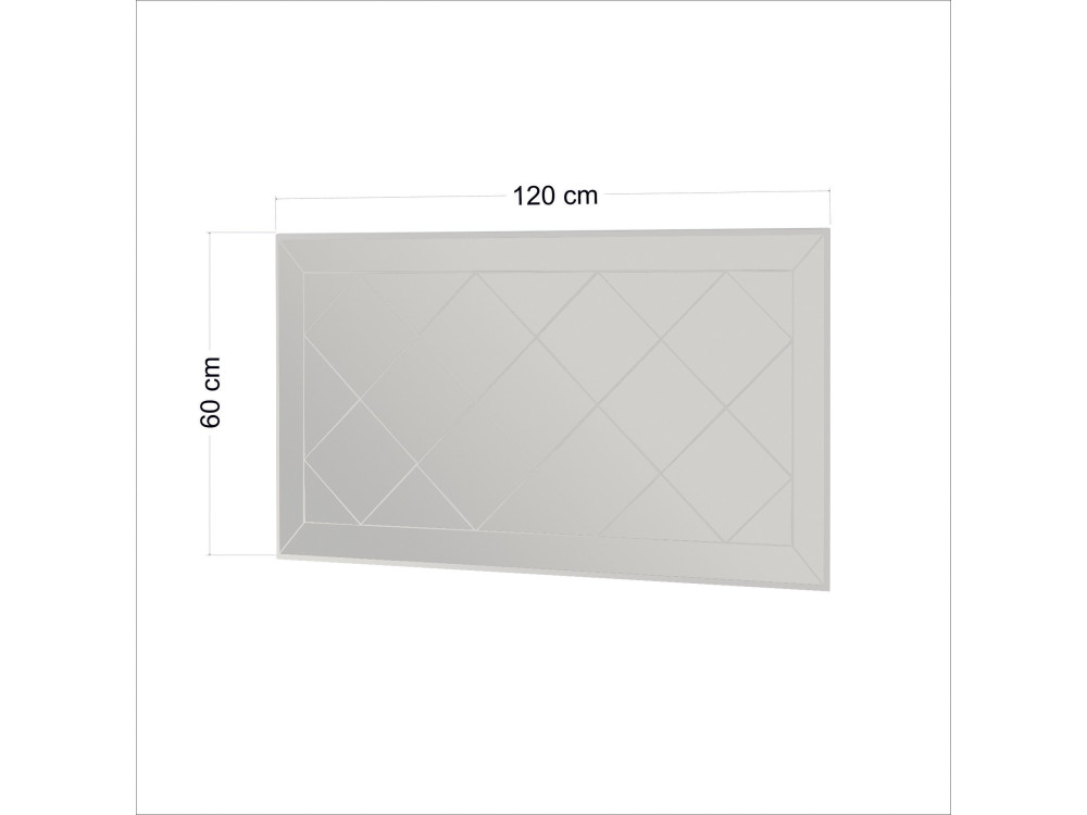 Espejo de madera "Pauli" - 120 x 60 cm - Blanco