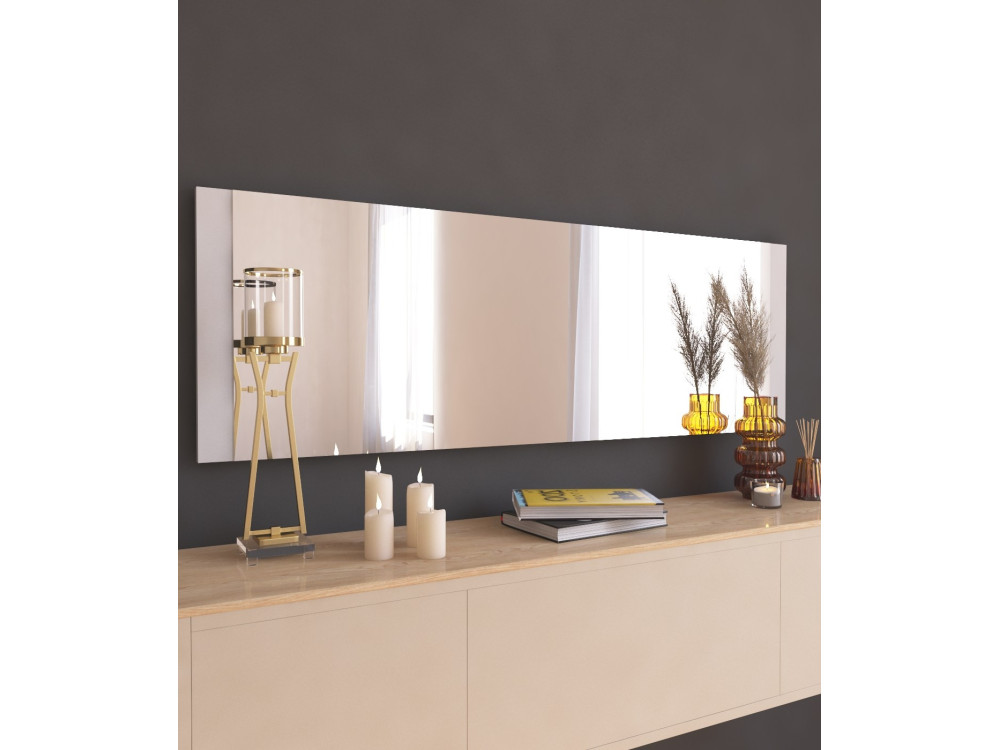 Espejo de madera "Azus" - 40 x 120 cm - Blanco