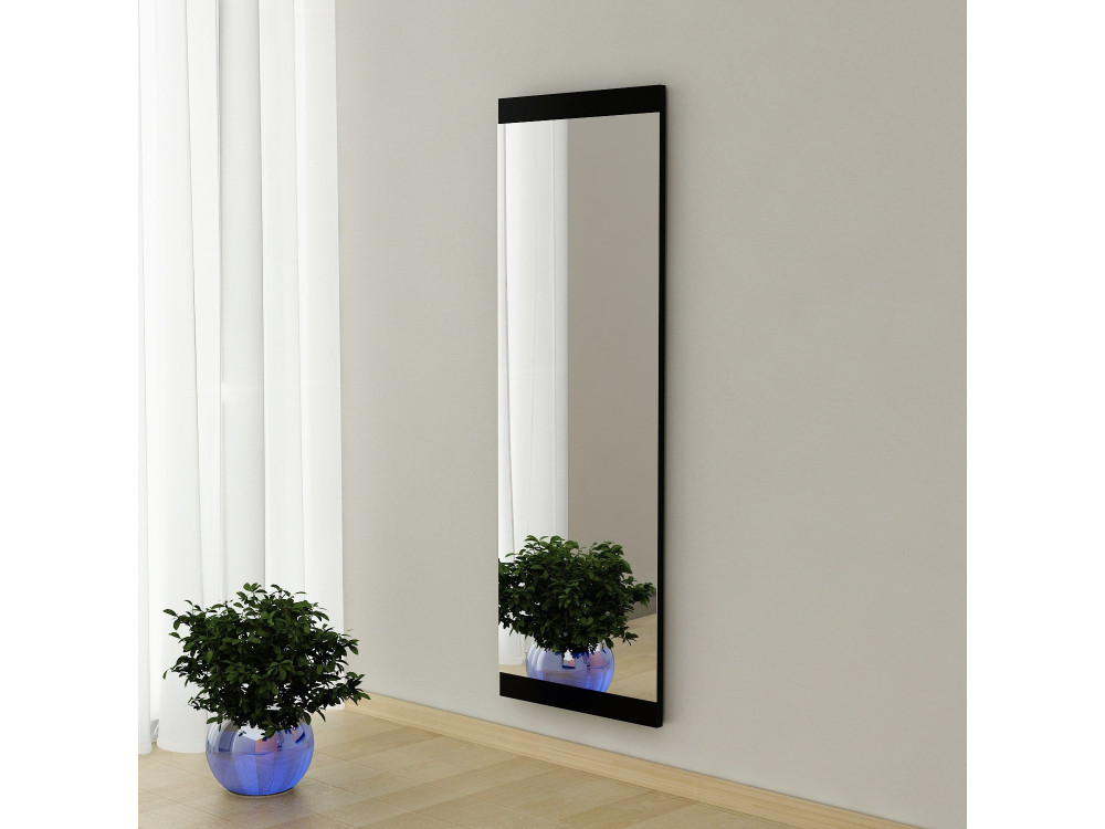 Espejo de madera "Azus" - 40 x 120 cm - Negro