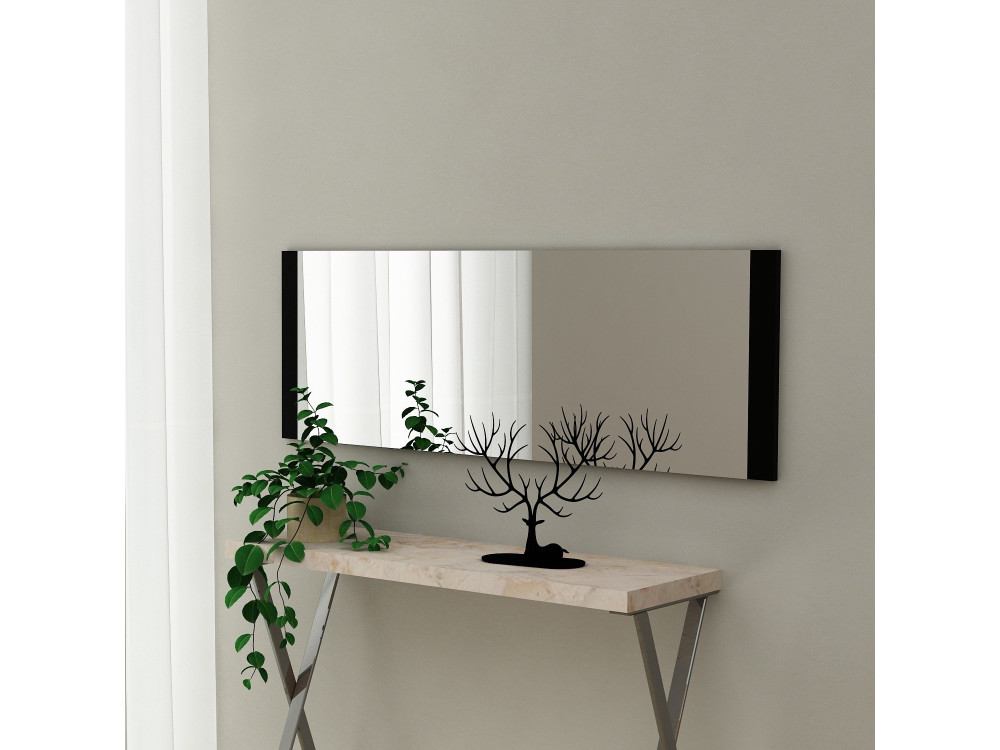 Espejo de madera "Azus" - 40 x 120 cm - Negro