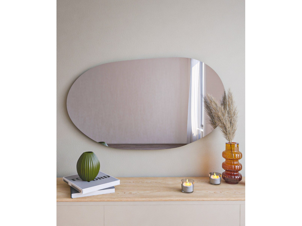 Espejo de madera "Vanomi" - 52 x 89 cm - Negro