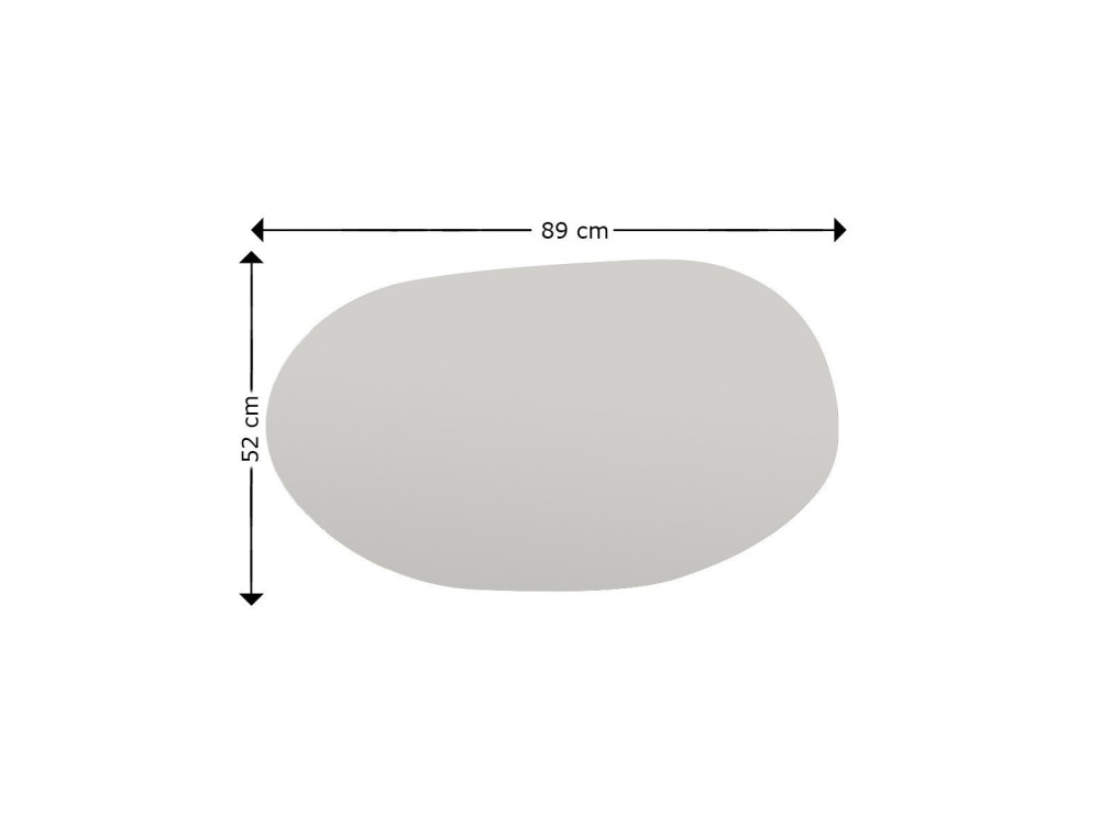 Espejo de madera "Vanomi" - 52 x 89 cm - Negro
