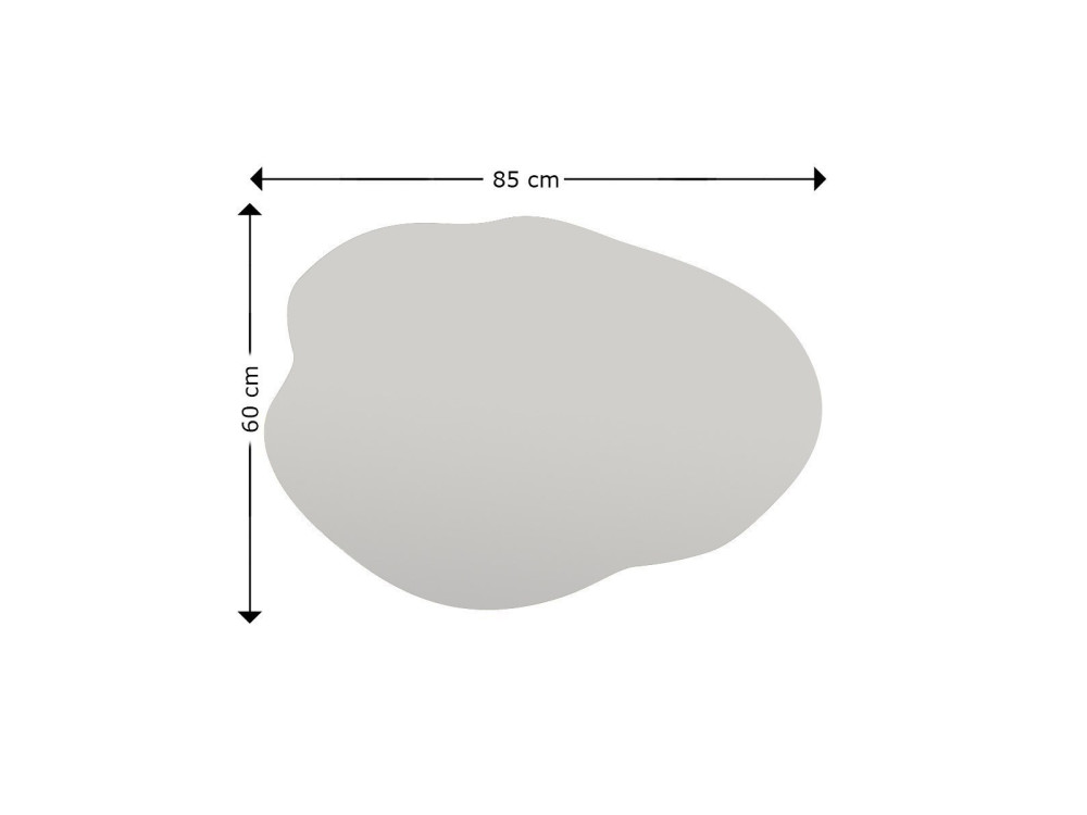 Espejo de madera "Ohho" - 60 x 85 cm - Negro
