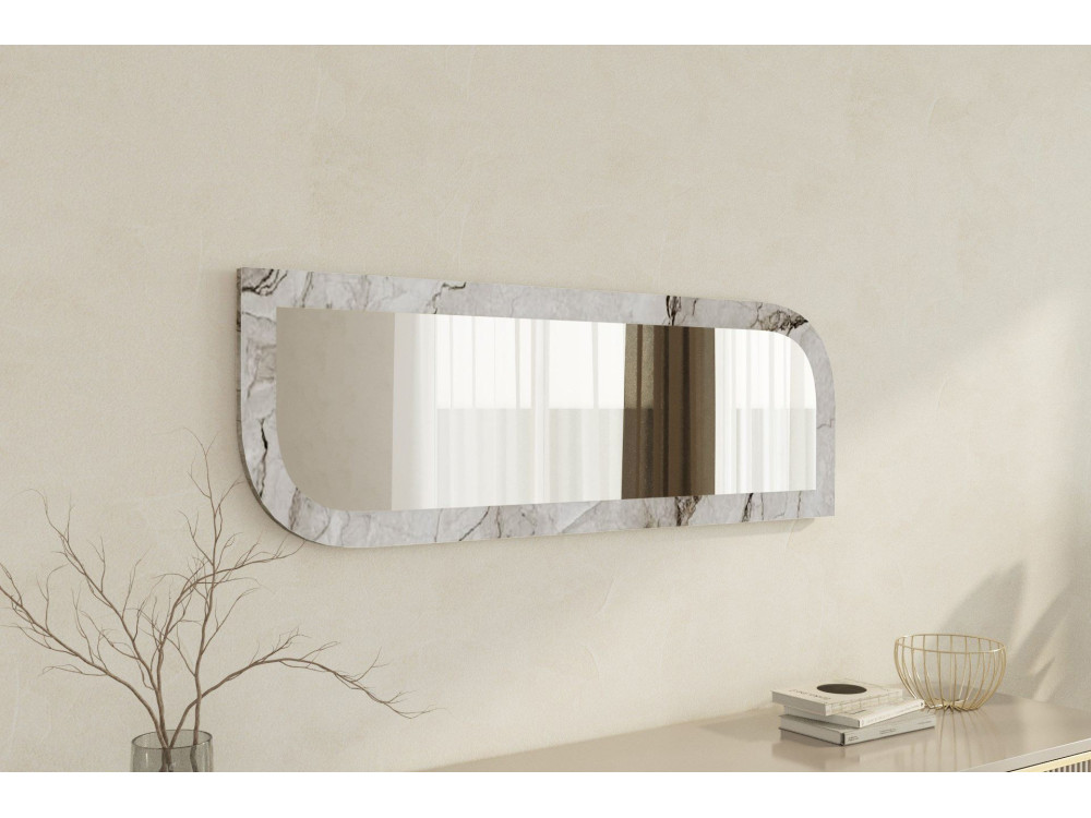 Espejo de madera "Arni" - 120 x 40 cm - Beige
