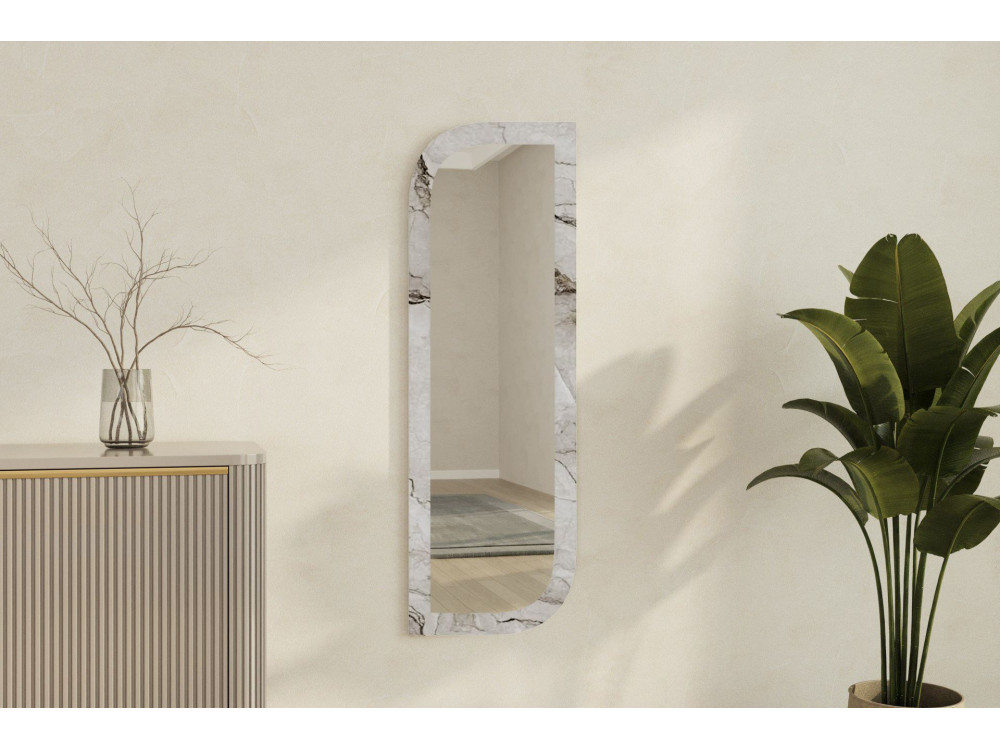 Espejo de madera "Arni" - 120 x 40 cm - Beige