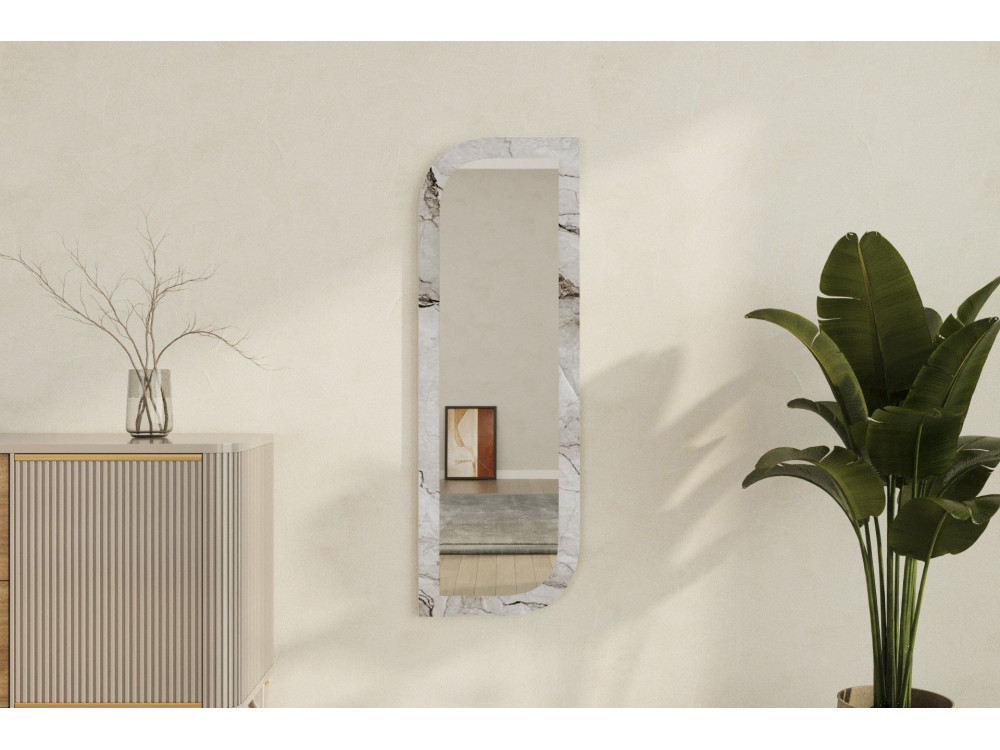 Espejo de madera "Arni" - 120 x 40 cm - Beige