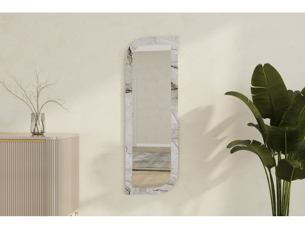 Espejo de madera "Arni" - 120 x 40 cm - Beige