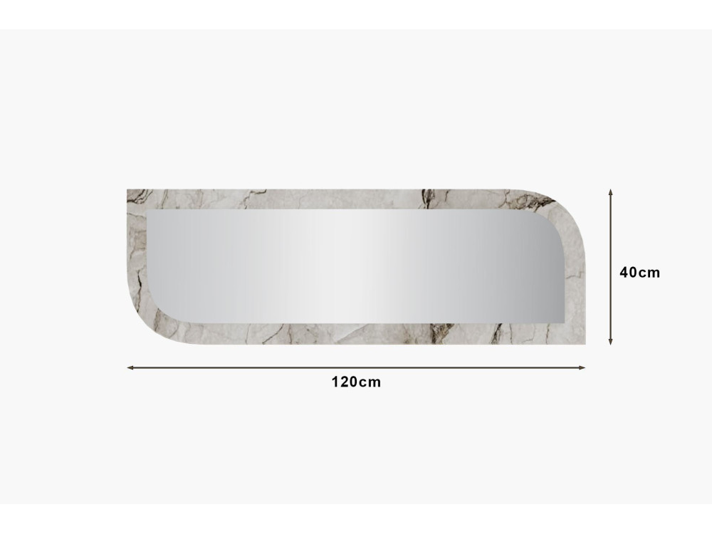 Espejo de madera "Arni" - 120 x 40 cm - Beige