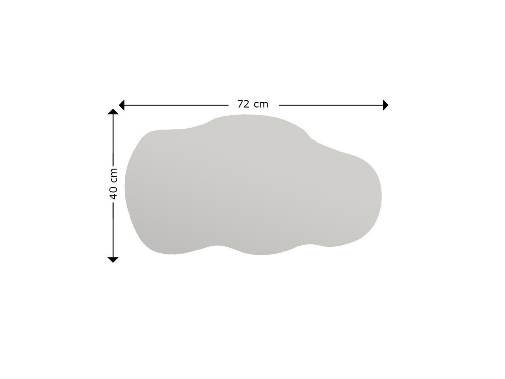 Espejo de madera "Baby" - 40 x 72 cm - Negro