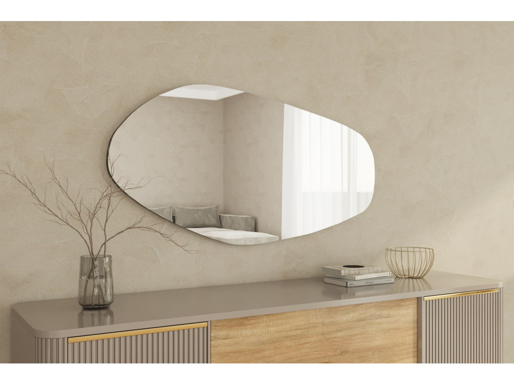 Espejo de madera "Bella" - 60 x 120 cm - Negro