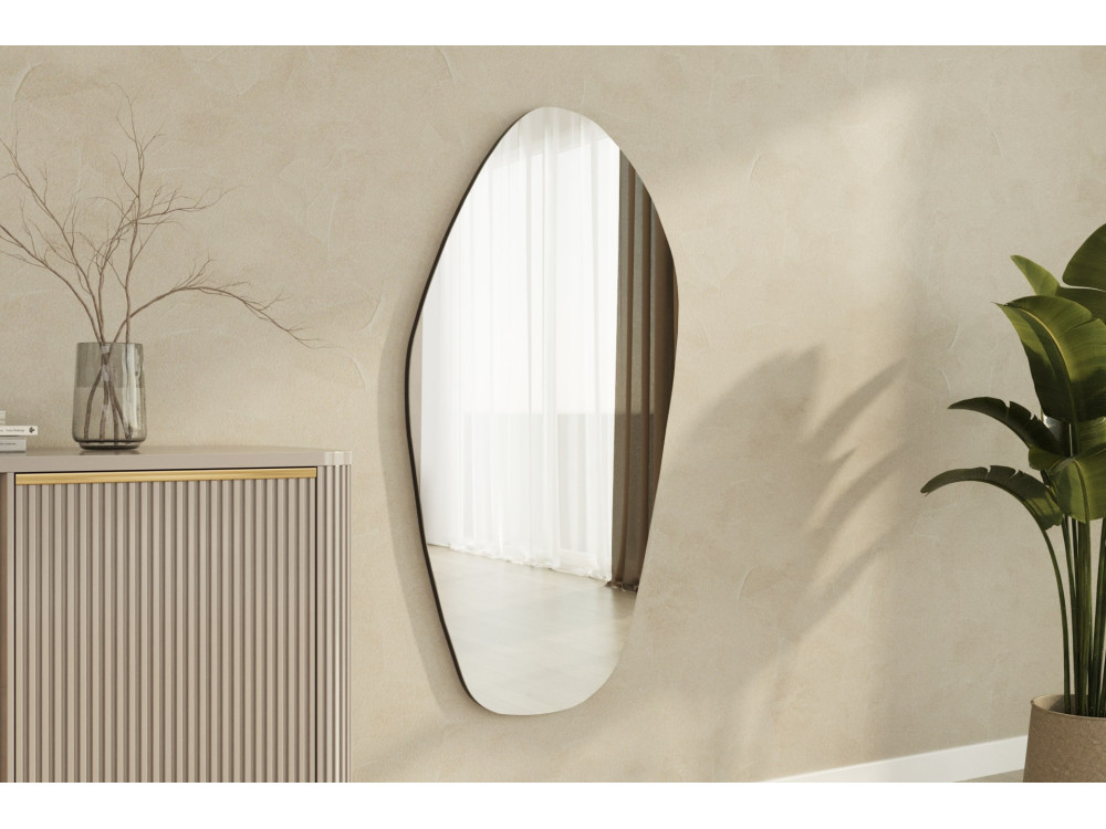 Espejo de madera "Bella" - 60 x 120 cm - Negro
