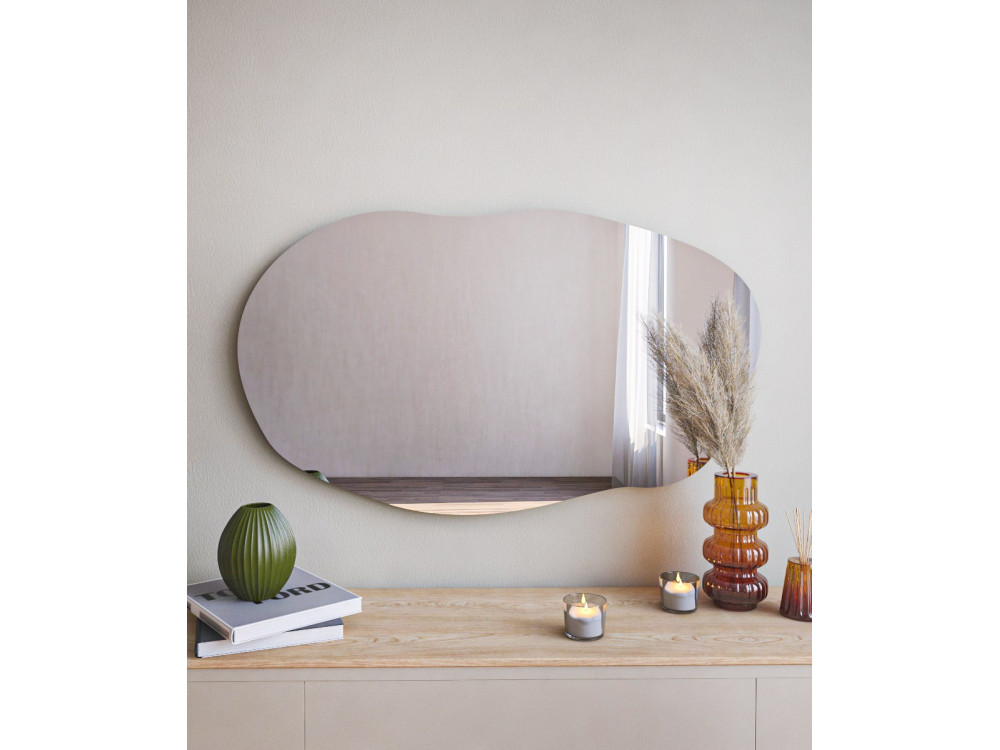 Espejo de madera "Lossa" - 52 x 89 cm - Negro