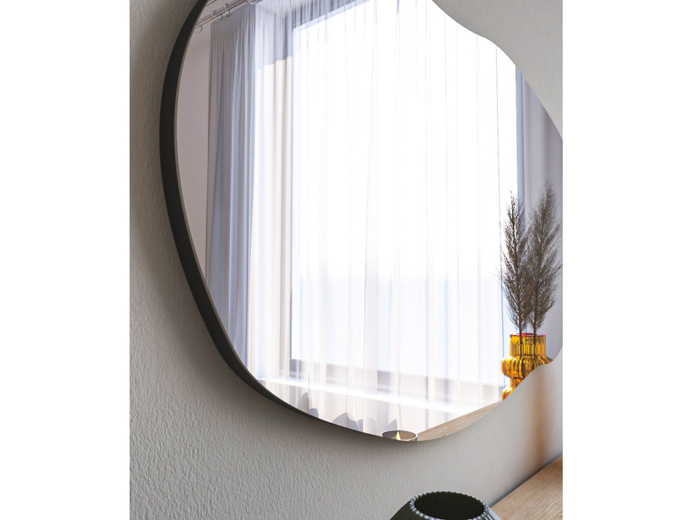 Espejo de madera "Lossa" - 52 x 89 cm - Negro