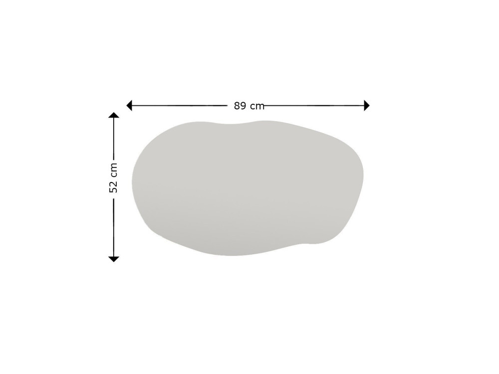 Espejo de madera "Lossa" - 52 x 89 cm - Negro