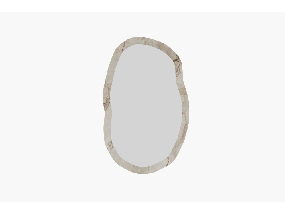 Espejo de madera "Lossa" - 52 x 86 cm - Beige jaspeado
