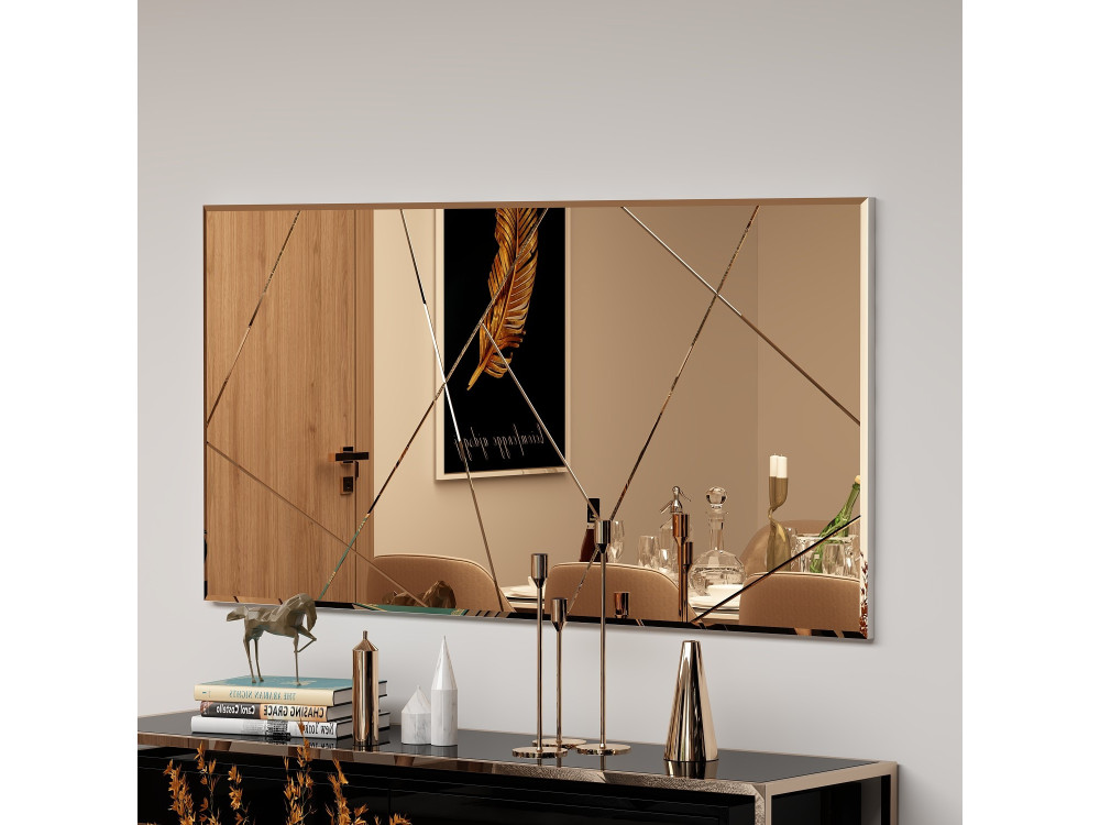 Espejo de madera "Orezo" - 120 x 60 cm - Bronce