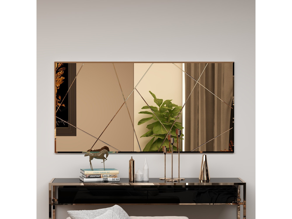 Espejo de madera "Orezo" - 120 x 60 cm - Bronce