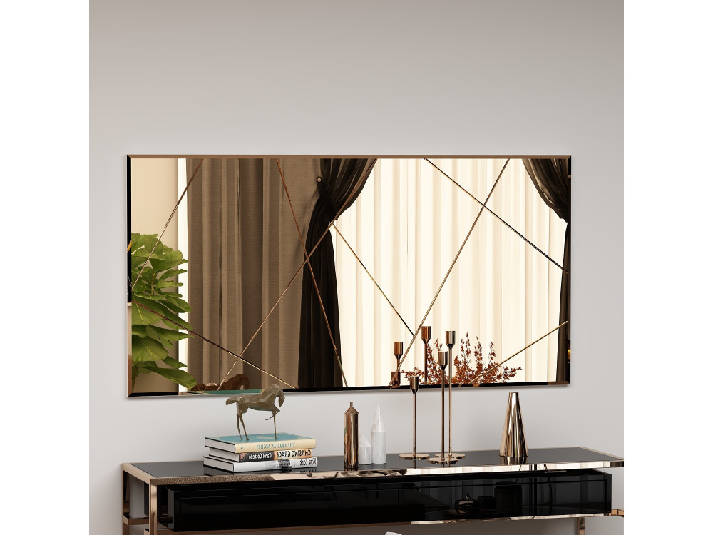 Espejo de madera "Orezo" - 120 x 60 cm - Bronce