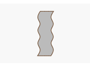 Espejo de madera "Safi" 40 x 2,2 x 120 cm - Blanco