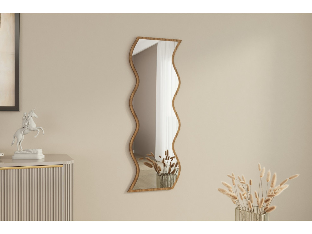 Espejo de madera "Safi" 40 x 2,2 x 120 cm - Blanco