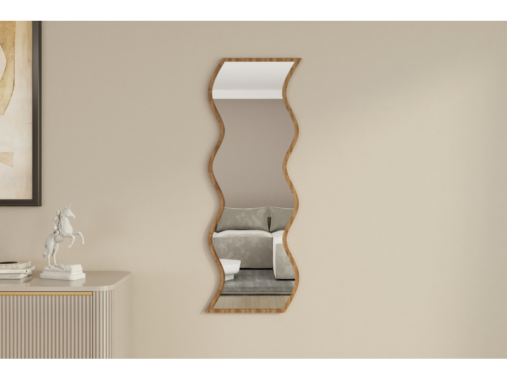 Espejo de madera "Safi" 40 x 2,2 x 120 cm - Blanco