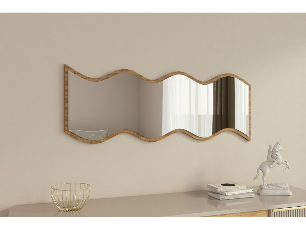 Espejo de madera "Safi" 40 x 2,2 x 120 cm - Blanco